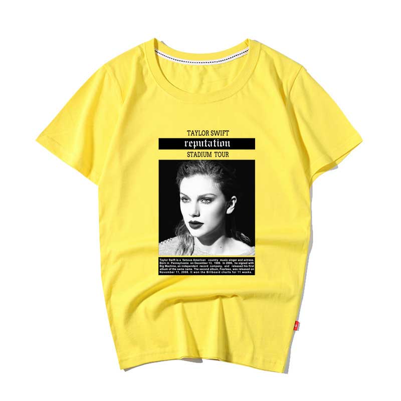 Taylor Swift Merch Men's and Women's Taylor Reputation Short-Sleeved T-shirt Couple Half Sleeve