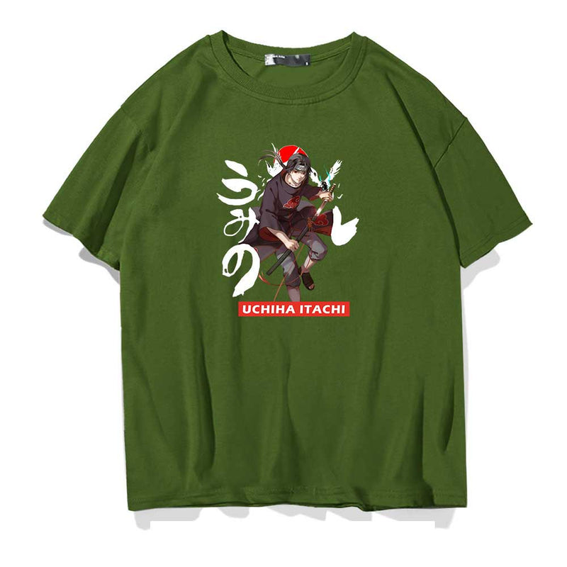 Itachi Uchiha Costume Itachi Uchiha Magic Print T-shirt Men's Short Sleeve Cotton