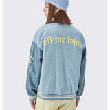 Brown Varsity Jacket I Autumn Retro Patchwork Leather Sleeve Letter Baseball Uniform Jacket