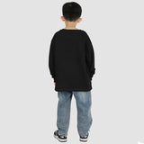 Kids Present Thoroughbred Doberman Dog Print Hoodie Loose Crew Neck Top Boys and Girls