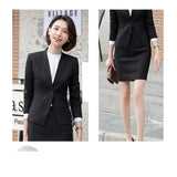 Women's Autumn Uniform Designs Formal Style Office Lady Bussiness Attire Work Suit Jacket
