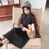 Spring Children's Wear Girls' Suspender Skirt Fashion Children's Solid Color Suspender Skirt Girl Overalls