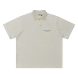 Fog Fear Of God Essentials T Shirt Double Line Polo Shirt Reflective Letter Short Sleeve Loose Couple