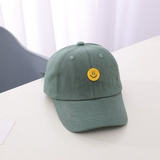 Smiley Face Cap Children's Spring and Summer Button Smiley Face Peaked Cap Baseball Cap