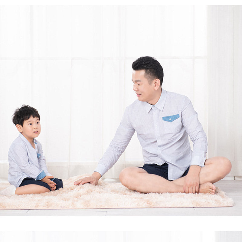 Father Son Matching Dress Shirts Travel Pack Cotton Denim Shirt Dress
