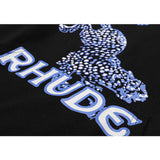 Rhude Hoodie Leopard Printed Cotton Men and Women Couple Hooded Sweater