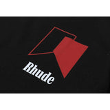 Rhude T Shirt Heavy Weight Cotton Hip Hop Men and Women Same Style