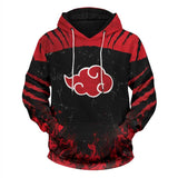 Itachi Uchiha Costume Naruto Cos Xiao Organization 3D Printing Pullover Hoodie Coat