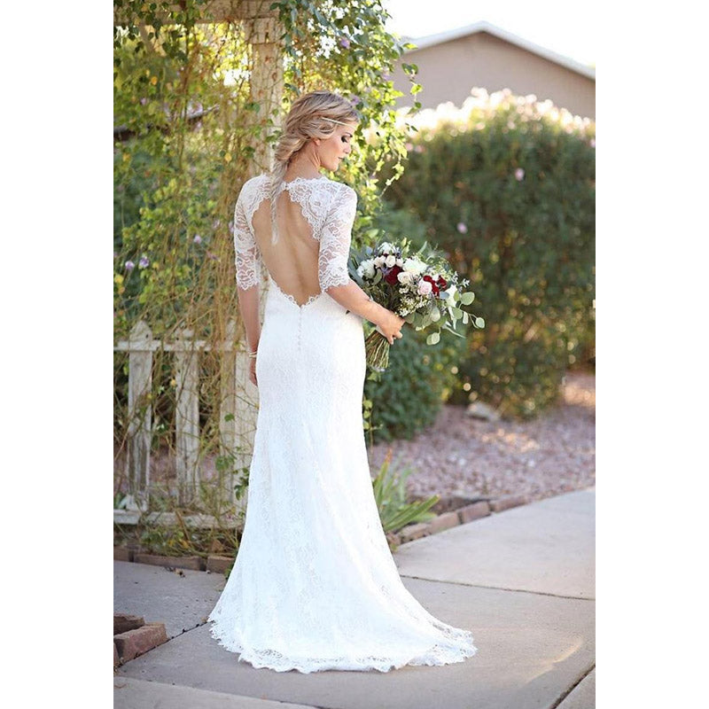 Formal Dresses & Gowns Autumn Women's Dress Sexy Lace Slim Fit Backless Formal Dress