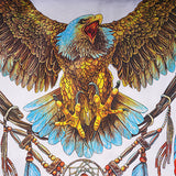 GVC T Shirt Eagle Pattern Pure Cotton Loose Short Sleeve T-shirt Men