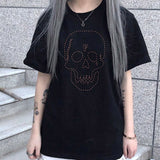 Skull Vlone Shirt Vlone Skull Letter Large V Printed Couple Short Sleeve T-shirt