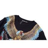 GVC T Shirt Eagle Pattern Pure Cotton Loose Short Sleeve T-shirt Men