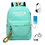 Stranger Things Backpack Backpack USB Charging Backpack Schoolbags for Boys and Girls