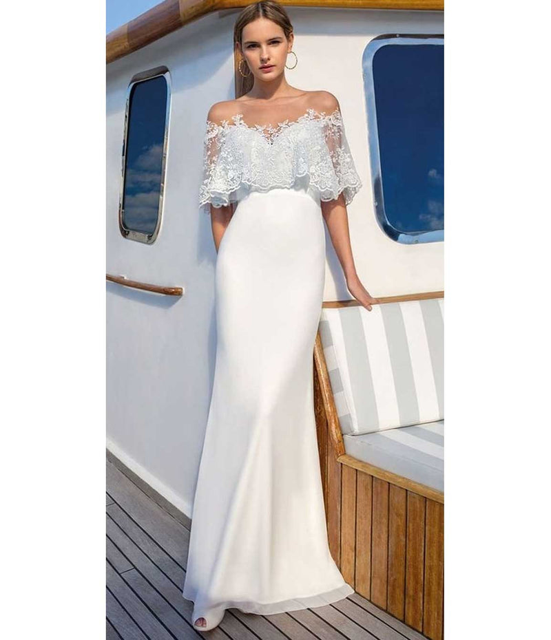 Formal Dresses & Gowns Sexy Lace Cappa Dress Slim Fit Long Dress