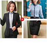 Women Autumn Uniform Designs Formal Style Office Lady Bussiness Attire Work Suit Suit
