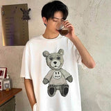 Drew House Smiley Teddy Bear Casual Couple Short-Sleeved T-shirt Summer